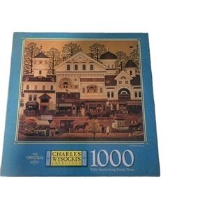 Charles Wysocki 1000 Piece Jigsaw Puzzle-Americana Old Main Street -Folk Art-NEW